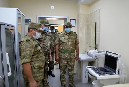 Gəncədə Hərbi Hospitalın yeni inşa edilmiş şöbəsinin açılışı olub