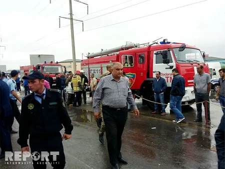 Sədərək Ticarət Mərkəzində baş verən yanğın söndürülüb - FOTO - YENİLƏNİB