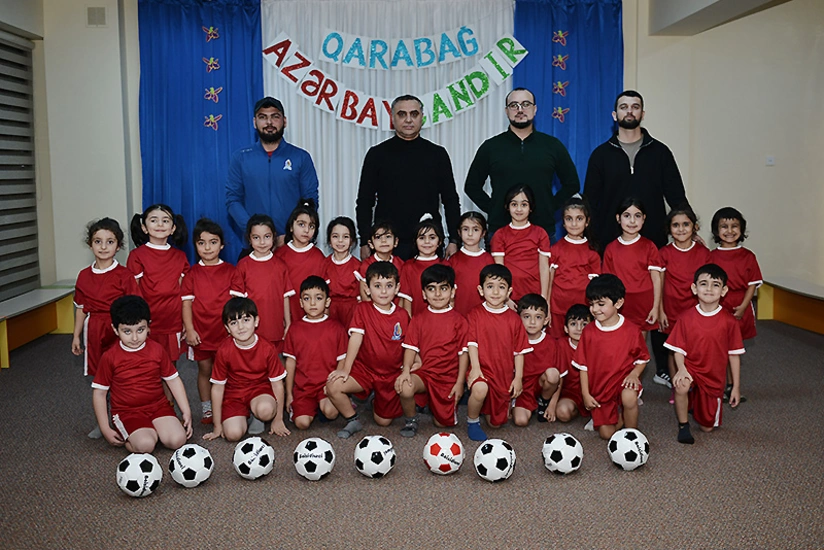 AFFA rəsmiləri “Bağçalarda Futbol Dərsi” layihəsi çərçivəsində Türkan qəsəbəsində olublar