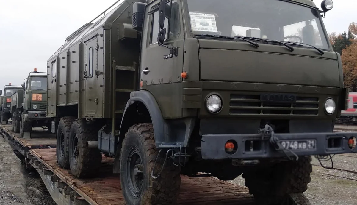 Delivery of logistic support assets for peacekeeping contingent continues