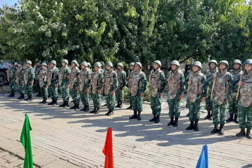 İşğaldan azad olunan sərhəd zastavalarımız üzərində dövlət bayrağımız ucaldılıb