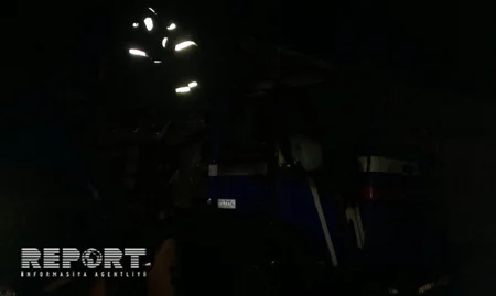 Lənkəranda İrana məxsus yük avtomobilləri yanıb: xəsarət alan var - FOTO