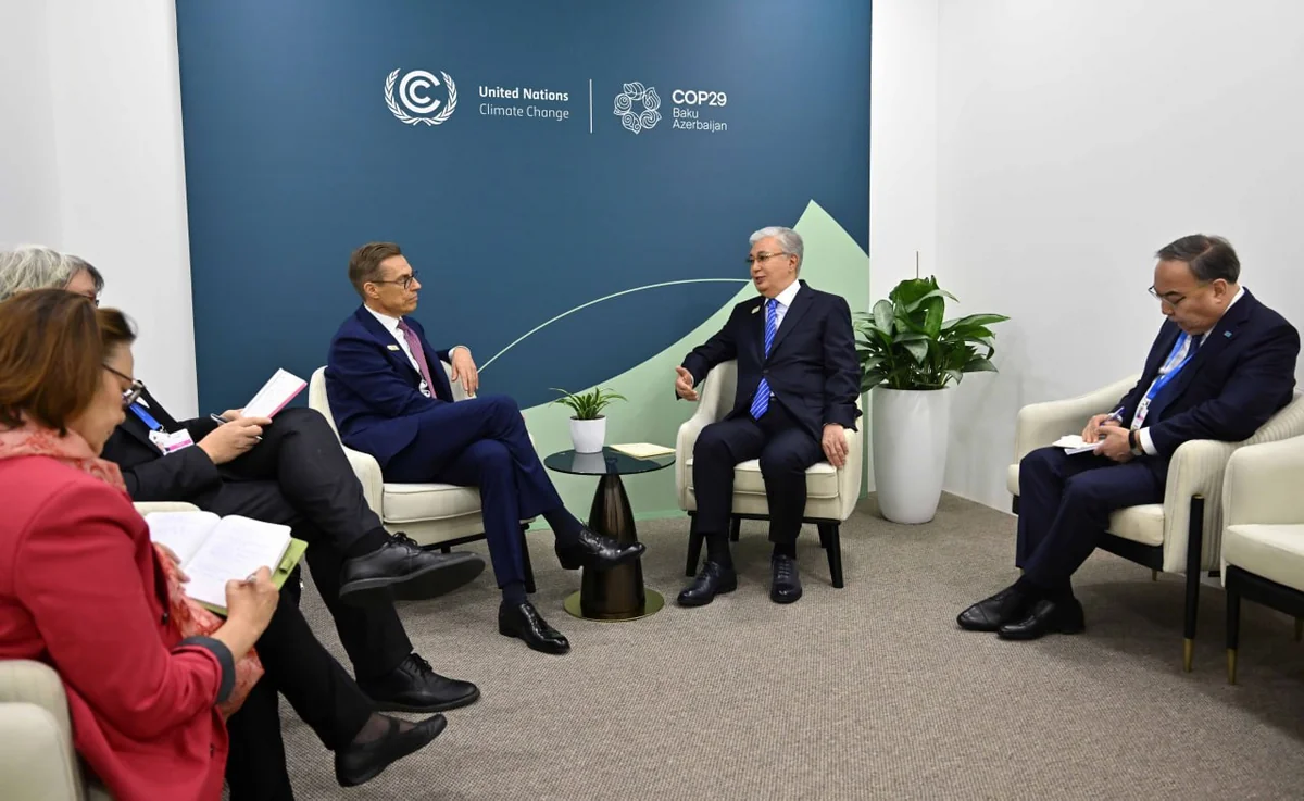 Qazaxıstan və Finlandiya prezidentləri Bakıda COP29 çərçivəsində danışıqlar aparıblar