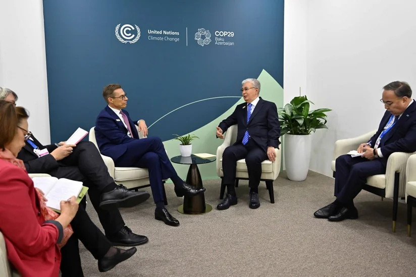 Qazaxıstan və Finlandiya prezidentləri Bakıda COP29 çərçivəsində danışıqlar aparıblar