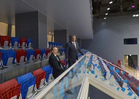 ​Prezident İlham Əliyev Bakı İdman Sarayında əsaslı təmirdən sonra yaradılan şəraitlə tanış olub