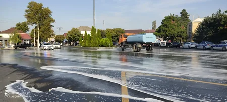 Qaxda dezinfeksiya işləri aparılıb