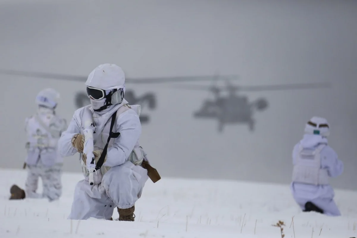 Azerbaijani servicemen join exercises in Turkiye's Sarikamish district