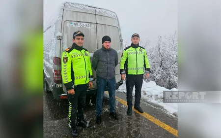 Biləsuvarda qarlı hava şəraiti yol qəzalarına səbəb olub