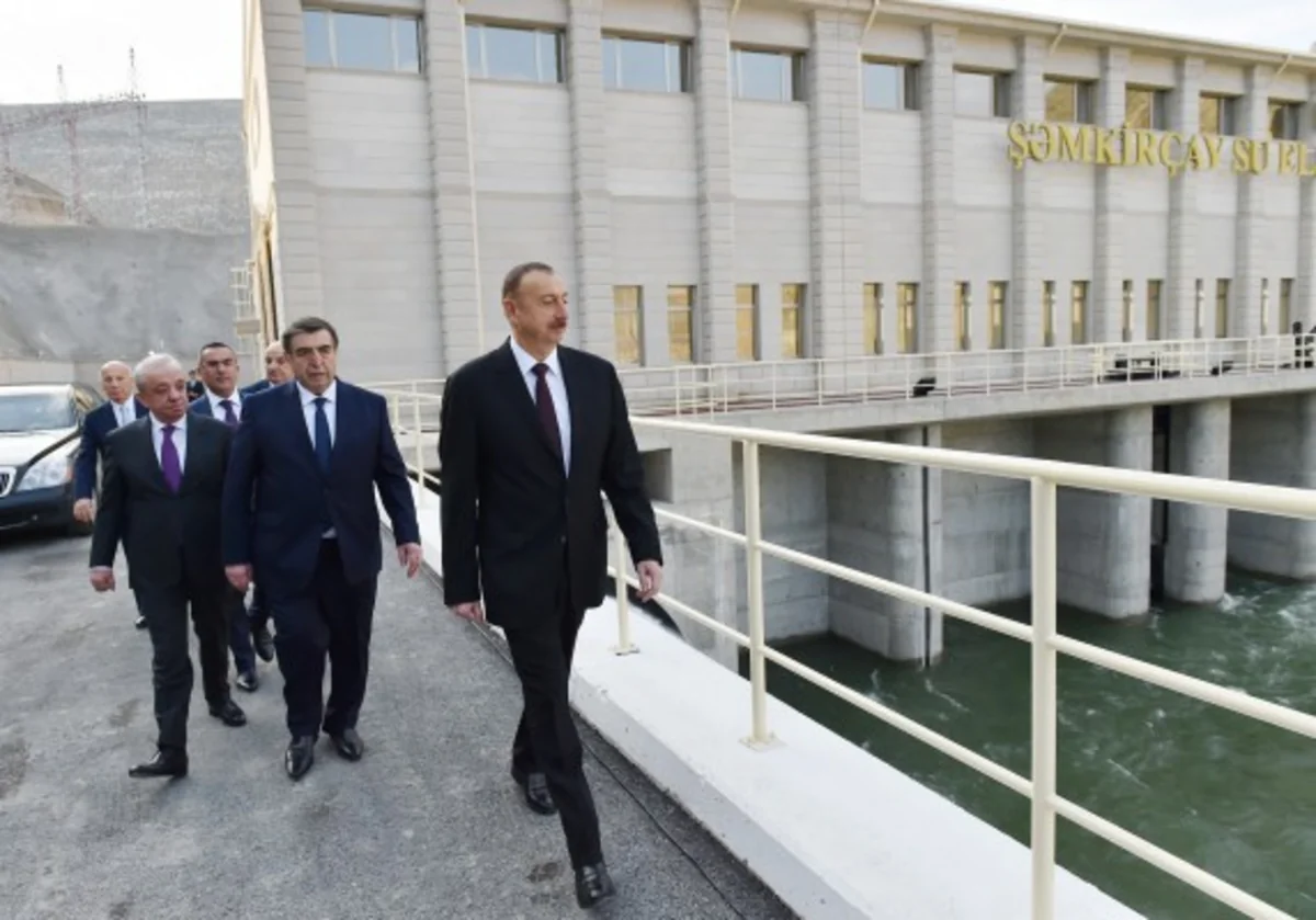 Azərbaycan Prezidenti Şəmkirçay su anbarının açılış mərasimində iştirak edib