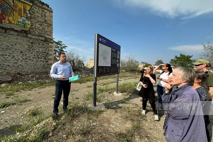 Foreign travelers visit Aghdam