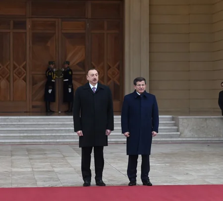 ​Official welcoming ceremony of Ahmet Davutoglu held