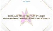 Şəhid ailəsi üzvləri üçün MİQ üzrə vakansiya seçiminin nəticələri açıqlanıb
