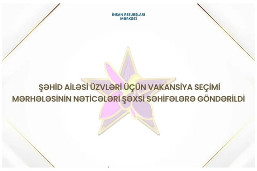 Şəhid ailəsi üzvləri üçün MİQ üzrə vakansiya seçiminin nəticələri açıqlanıb