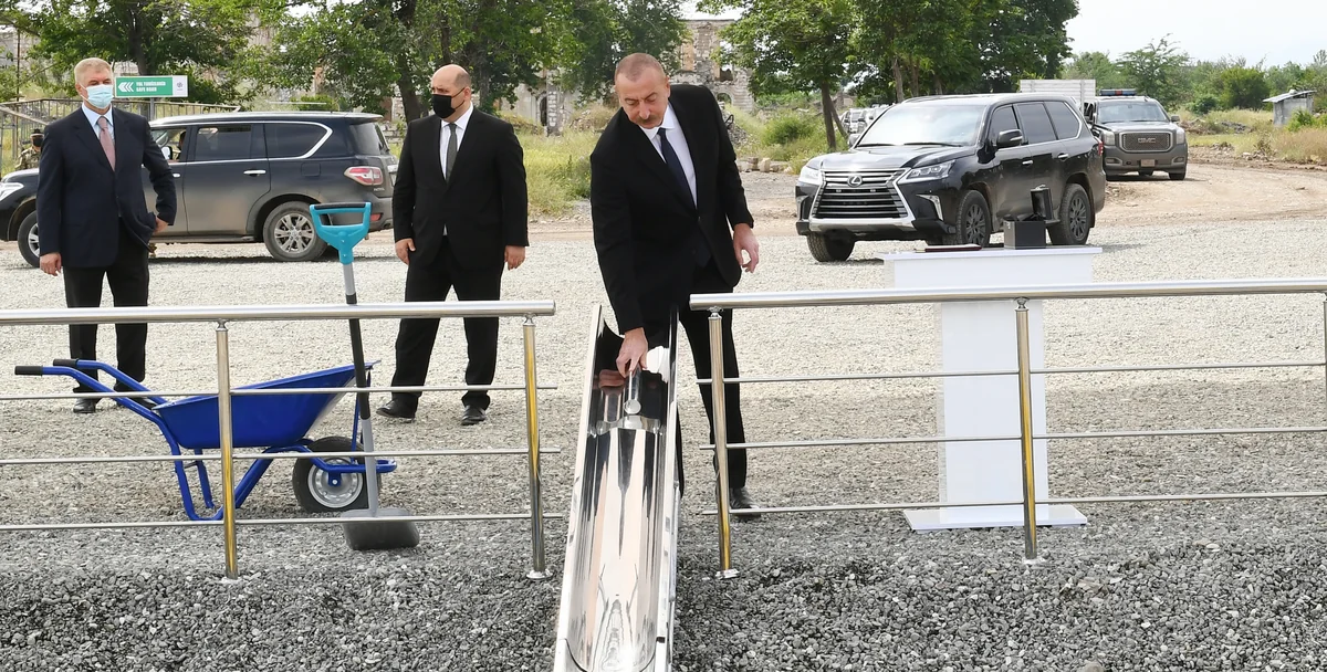 President Ilham Aliyev laid foundation stone for tunnel to be constructed