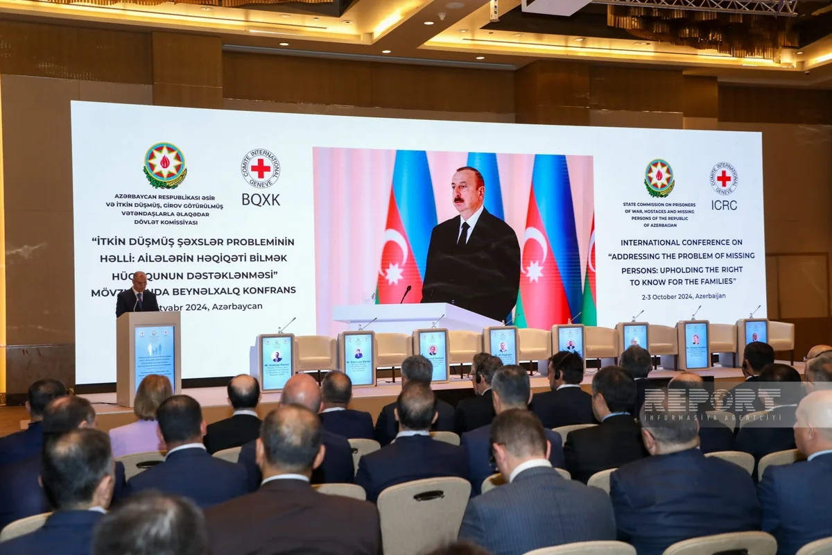 Ilham Aliyev addresses participants of int'l conference on problem of missing persons