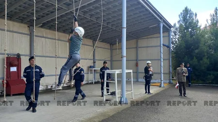 “Gənc xilasedici və yanğınsöndürən” yarışlarının zona mərhələsi keçirilib