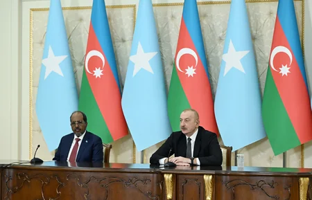 Presidents of Azerbaijan and Somalia make press statements