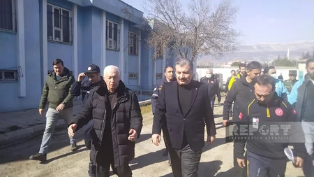 Fəxrəddin Koca FHN-in Kahramanmaraşdakı mobil səhra hospitallarında olub