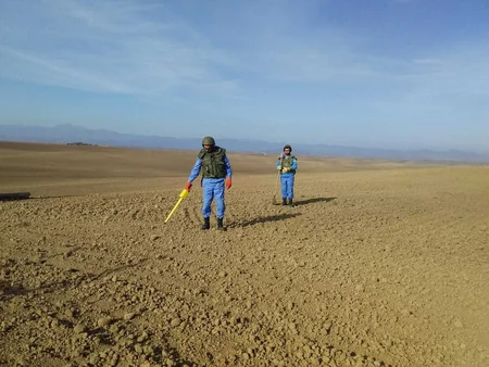 Haramı düzündə top mərmisi aşkarlanıb - FOTO