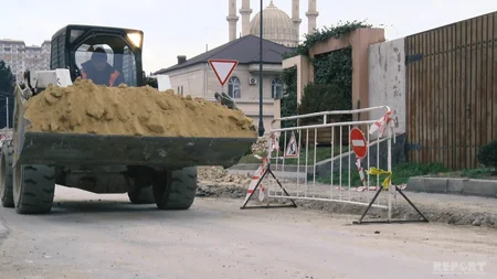 Bakının Binəqədi rayonunda qaz xətləri təmir edilir - VİDEOREPORTAJ