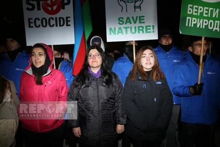 На дороге Ханкенди-Лачын продолжается акция протеста