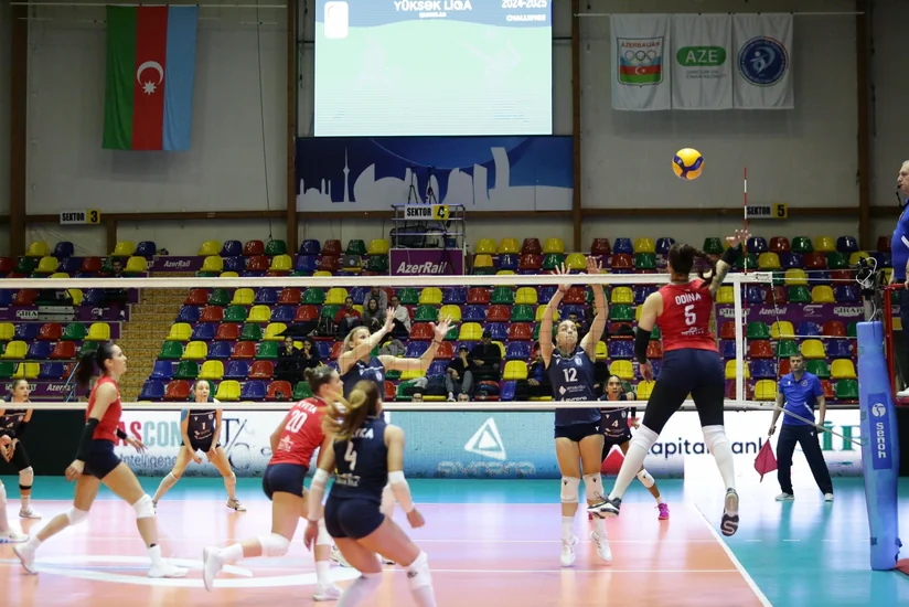 Qadın voleybolçular arasında Azərbaycan çempionatında VI turun oyunları baş tutub