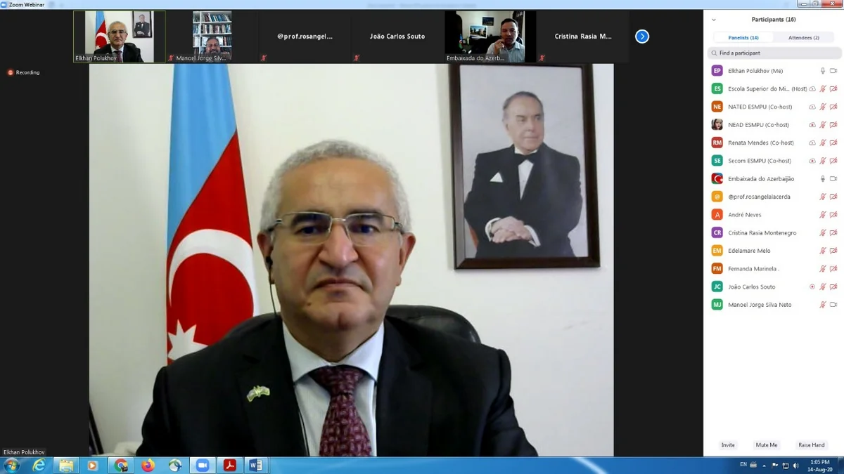 Səfir Elxan Poluxov Braziliyada videokonfransda iştirak etdi