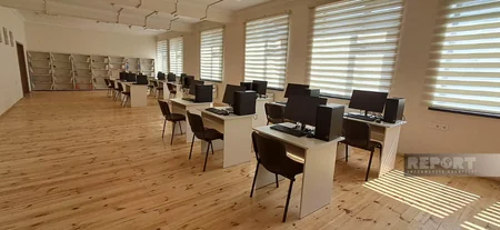 Sarıcalı kənd tam orta məktəbinin binası müasir tələblərə uyğun inşa edilib