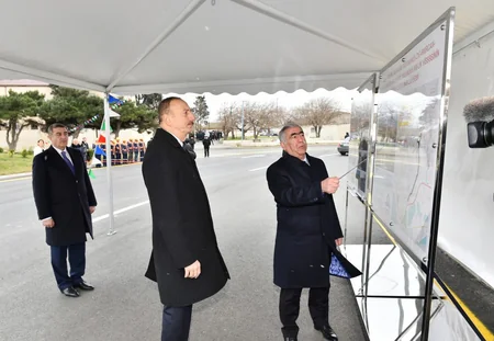 Prezident Sabunçu və Suraxanı rayonlarında yenidən qurulan avtomobil yollarının açılışında iştirak edib - YENİLƏNİB