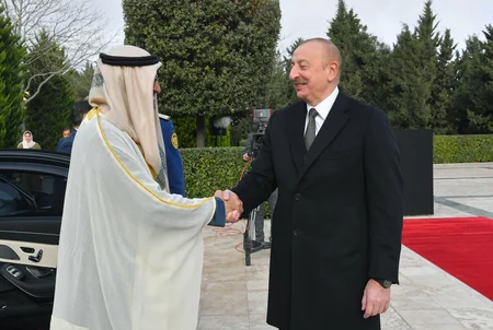 Birləşmiş Ərəb Əmirlikləri Prezidentinin rəsmi qarşılanma mərasimi olub