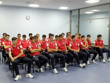 Dünya və Avropa çempionları Azərbaycan yığması ilə görüşüb