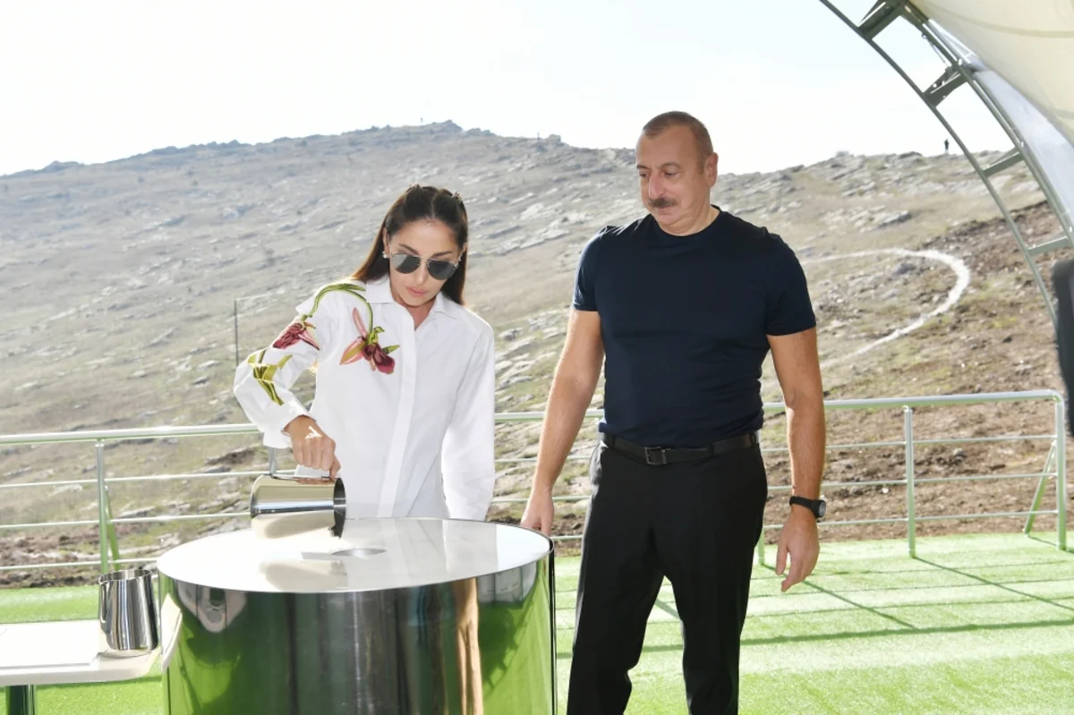 President Ilham Aliyev, First Lady Mehriban Aliyeva lay foundation stone for Shusha Radio and Television Broadcasting Station