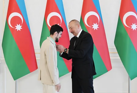 President Ilham Aliyev receives Azerbaijani athletes who won medals at Paris Summer Olympic Games and their coaches - UPDATED