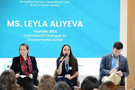 Leyla Aliyeva participates in discussions on youth environmental literacy at COP29
