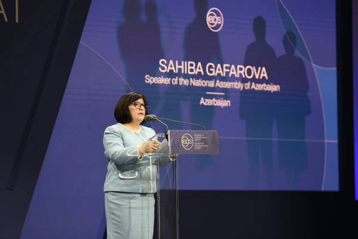 Sahibə Qafarova Budapeştdə erməni işğalının Azərbaycan ailələrinin həyatına dağıdıcı təsirlərindən danışıb