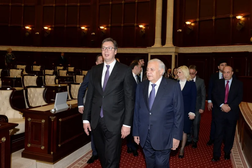 Oqtay Əsədov Serbiya Prezidenti ilə görüşüb