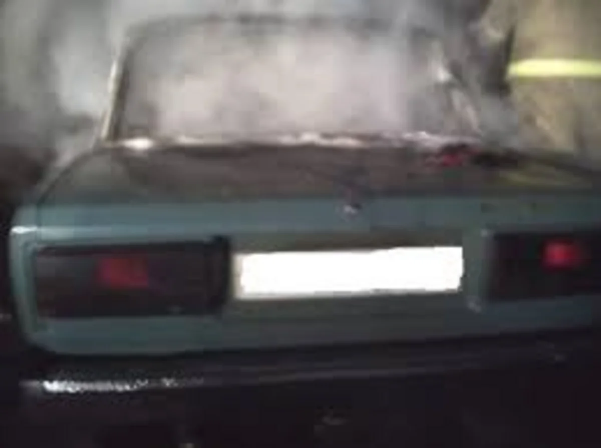 Mingəçevirdə minik avtomobili yol qəzası nəticəsində yanıb