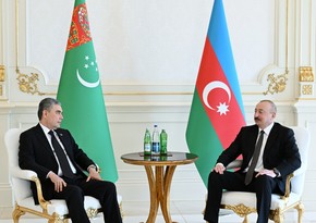 İlham Əliyevin Qurbanqulu Berdiməhəmmədov ilə görüşü olub