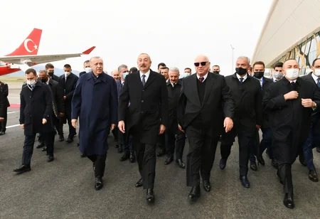 Azərbaycan və Türkiyə prezidentləri Füzuli Beynəlxalq Hava Limanının açılışında iştirak ediblər