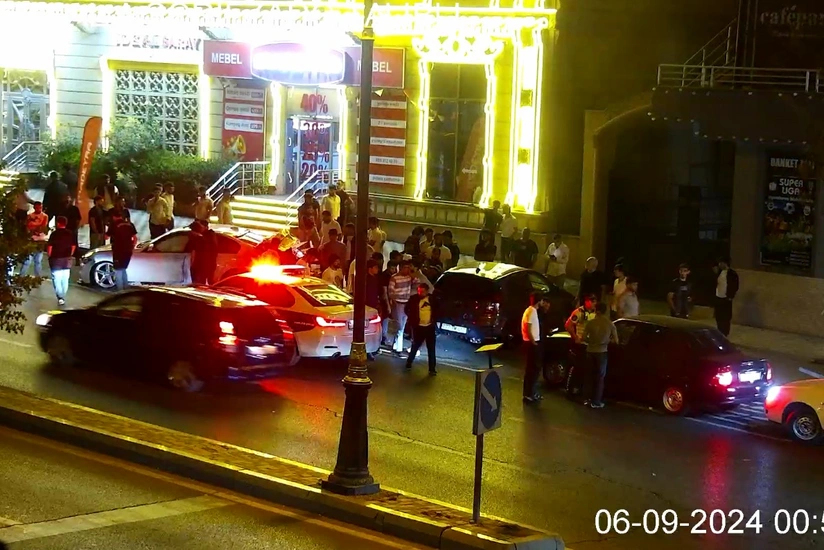 Bakıda qəza olub, işıqfor yararsız vəziyyətə düşüb