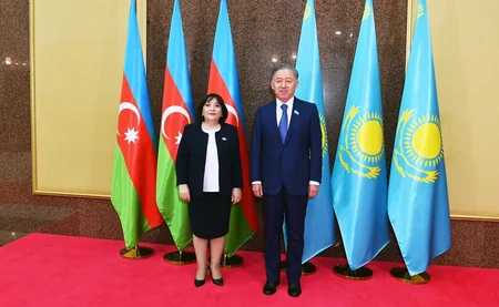 Azərbaycan və Qazaxıstan parlament sədrlərinin görüşü olub