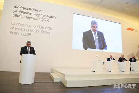 Bakıda İrimiqyaslı idman yarışlarının keçirilməsinin ölkəyə faydaları mövzusunda konfrans işə başlayıb