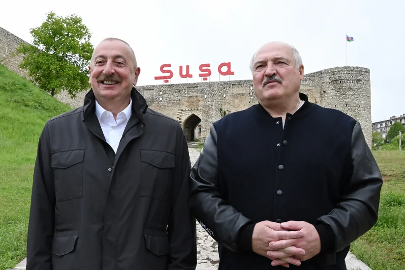 Azərbaycan və Belarus prezidentləri Şuşada birgə nahar ediblər