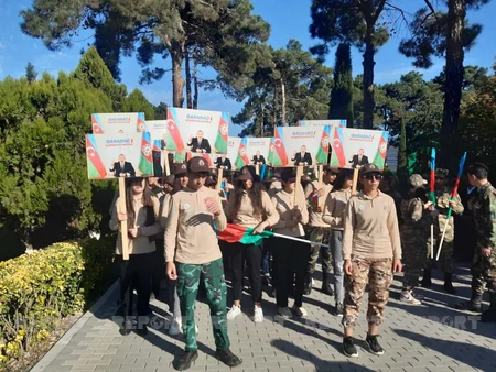 Biləsuvarda zəfər yürüşü keçirilib