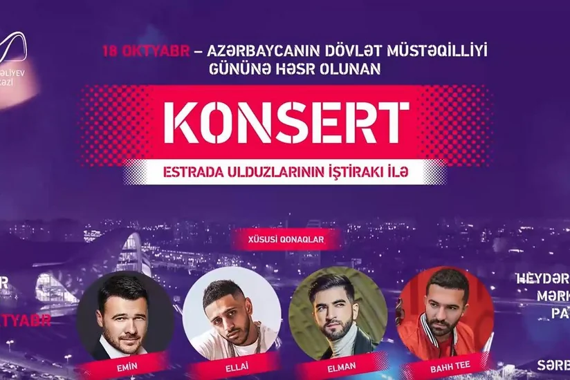 Müstəqillik Günü münasibəti ilə Heydər Əliyev Mərkəzinin parkında konsert keçiriləcək - VİDEO
