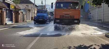 Qaxda dezinfeksiya işləri aparılıb