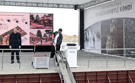Prezident Ağdamın Eyvazxanbəyli kəndinin təməlqoyma mərasimində iştirak edib - YENİLƏNİB