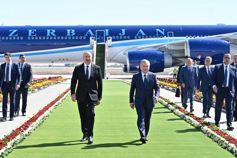 Azərbaycan Prezidentinin Özbəkistanın Ürgənc şəhərinə səfəri başlayıb