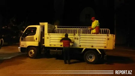 Bulvar və parkların çəpərləri sökülür - VİDEO