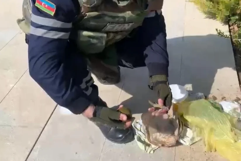 В Хазарском районе найдена ручная граната